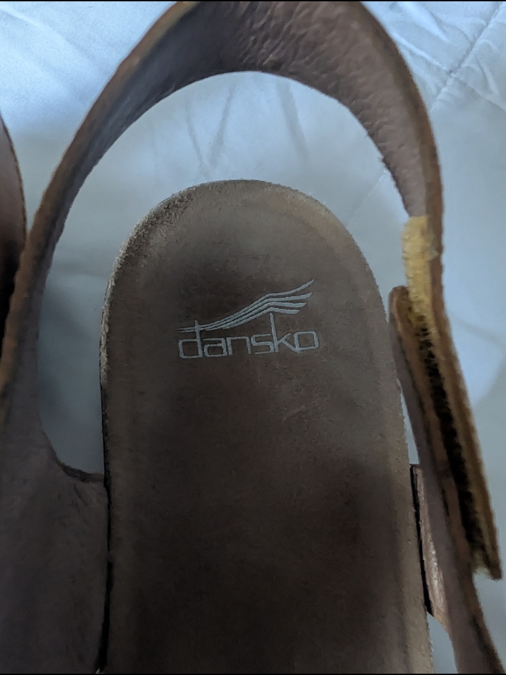 Dansko Honey Distressed Leather Toe-Loop Slingback Sandal - Picture 6 of 7